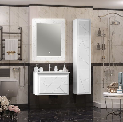 Пенал Opadiris Луиджи 35 белый матовый, универсальный