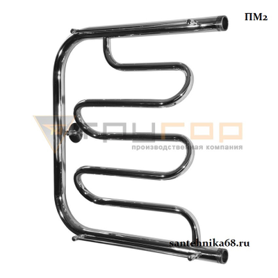 Полотенцесушитель водяной П-образный с полкой Тругор ПМ1 ПМ2