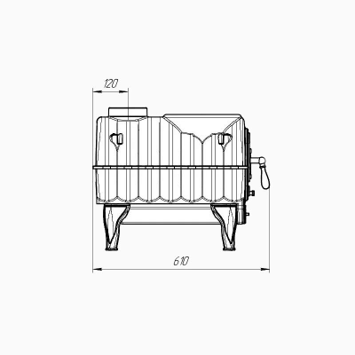 Печь отопительно-варочная Тайга PRO до 100 м3