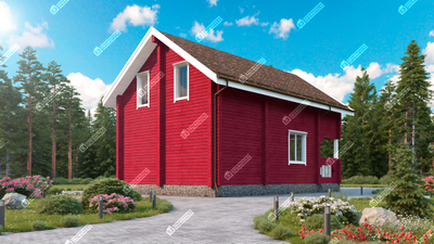 Дом из клееного бруса "Коломна", 110 м2