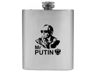 Металлическая фляжка с изображением В.В. Путина № 2