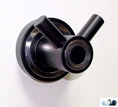 Крючок для ванной комнаты двойной черного цвета от Wildbad