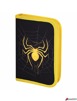 Пенал BRAUBERG с наполнением, 1 отделение, 1 откидная планка, 24 предмета, 21×14 см, «Venomous spider». 271526