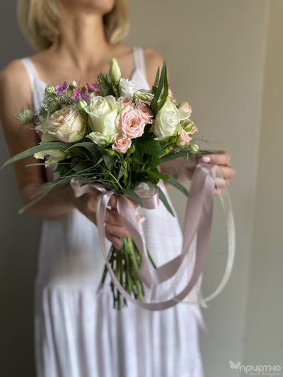Букет невесты & Бутоньерка № 1308