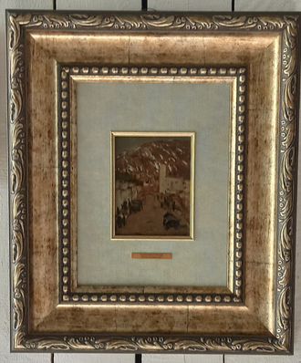 Туржанский Л.В.  Тбилиси. В городе. 1942 г. Картон, масло. 16Х24 (1205)