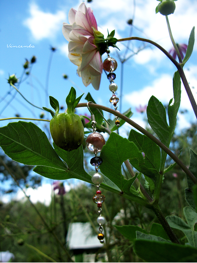 Красивые длинные серьги "Хрустальная роса"