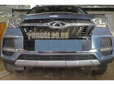 Защита радиатора Chery Tiggo 4 2018- black низ