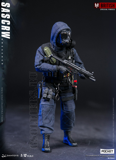 Британский спецназ САС фигурка 1/12 POCKET ELITE SERIES: SAS CRW Breacher (PES002) DAMTOYS