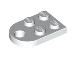 Plate, Modified 2 x 3 with Hole, White (3176 / 317601 / 317651 / 4241007 / 6089696)