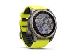 Умные часы Garmin Fenix 8 - 51 мм Solar, Sapphire титановый серый с желтым ремешком (010-02907-21)
