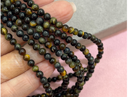 Соколиный глаз шар 4,5мм нить 38см