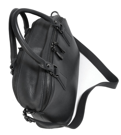 (АРТИКУЛ: 9861/1-2) СУМКА ЖЕНСКАЯ, СРЕДНЕГО РАЗМЕРА, НАТУРАЛЬНАЯ КОЖА, ЧЕРНАЯ, ДВА ОТДЕЛЕНИЯ, С ПЛЕЧЕВЫМ РЕМНЕМ