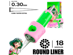 18 RLLT-X/0.30 - Round Liner Long Taper Extra - PEACH