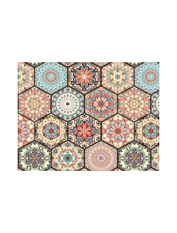 Интерьерная панель "Марокканская плитка" матовый № 81 (3000*600*1,5мм) АБС