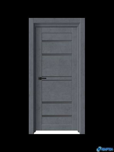 Дверь царговая экошпон X23 Бетон графит купить в Челябинске | КВИРТЕК