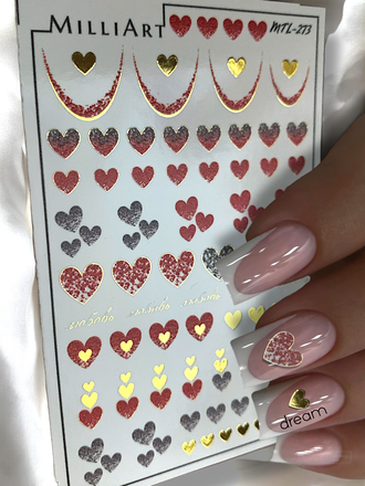 Слайдер-дизайн MilliArt Nails Металл MTL-273