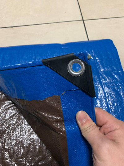 ТЕНТ ТАРПАУЛИН 3х5 М , 150 Г/М2 , ШАГ ЛЮВЕРСОВ 0,5  строительный защитный укрывной купить в Москве