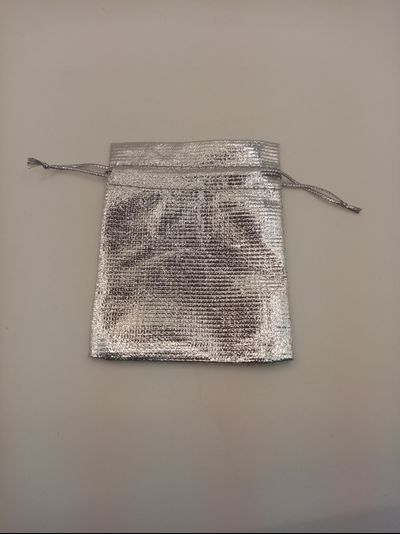 Мешочек подарочный серебряный 7*9