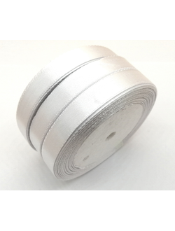 Лента атласная 12 мм, цвет белый  арт. 01