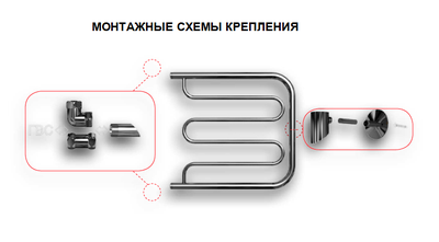 Полотенцесушитель ДВИН D 50x50, 1"-1/2" С полкой Водяной