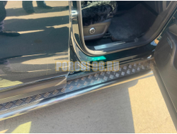 Пороги с накладным листом Папа Тюнинг d53 для CHERY Tiggo 9 2024-