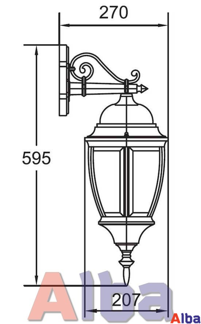 Садово парковый светильник Arsenal 202 gold