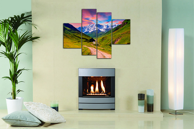 Модульная картина "Тропинка к белым горам"