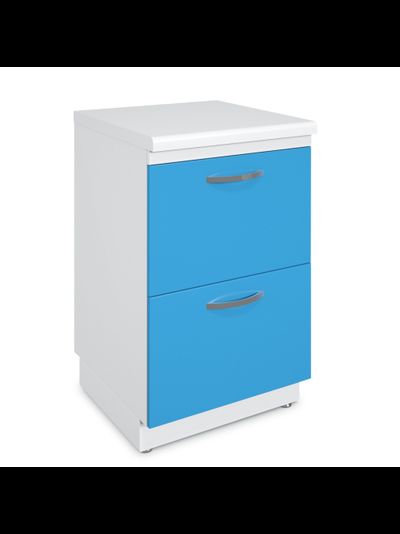 Тумба металлическая с ящиками на подиуме ТМЯ-2.0