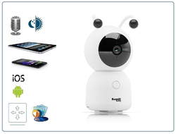 Wi-Fi поворотная видеоняня Ramili Baby RV100C с креплением, с DVR. 2K