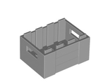 Container, Crate 3 x 4 x 1 2/3 with Handholds, Light Bluish Gray (30150 / 6108560 / 6035734)