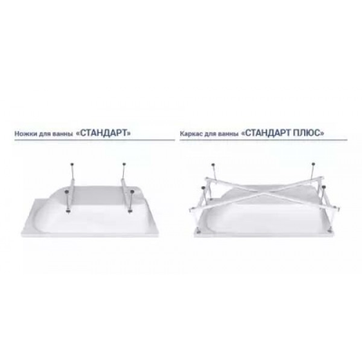 Акриловая Ванна BAS РИО 170х70 стандарт, на ножках