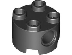 ! Б/У - Brick, Round 2 x 2 with Pin Holes, Light Bluish Gray (17485 6078985 6372076) - Б/У