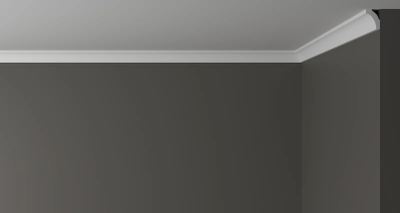 Потолочный плинтус DECOR-DIZAYN DD36, из дюрополимера, под покраску, ударопрочный