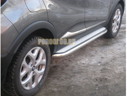 Пороги с площадкой D 60,3 для Renault Kaptur (2020-...)