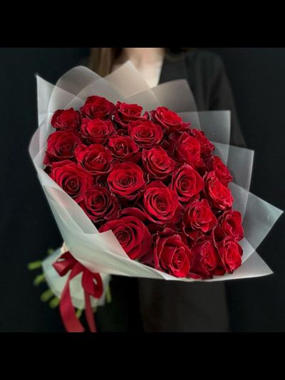 25 роз (цвет на выбор)