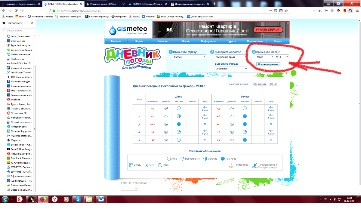 погода в Крыму в марте