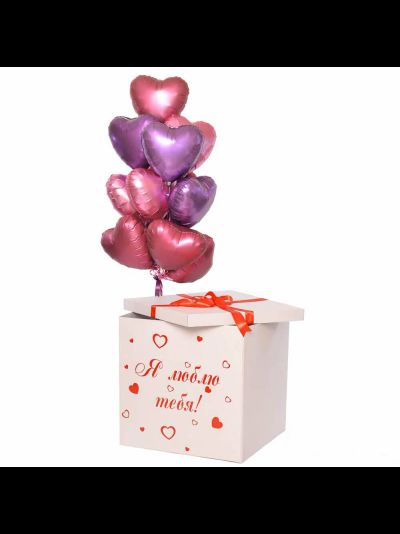 коробка-сюрприз с сердечками
