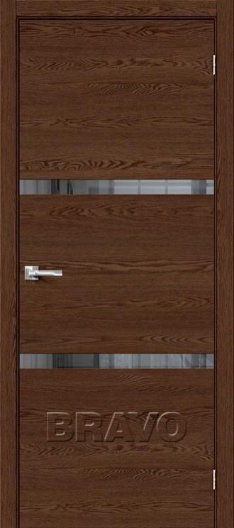 Межкомнатная дверь с экошпоном Браво-2.55 Brown Skyline/Mirox Grey