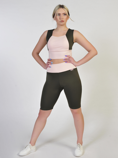 Бриджи 688-164 Хаки с пудрой