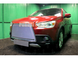 Защита радиатора Mitsubishi ASX 2010-2012 3D chrome PREMIUM