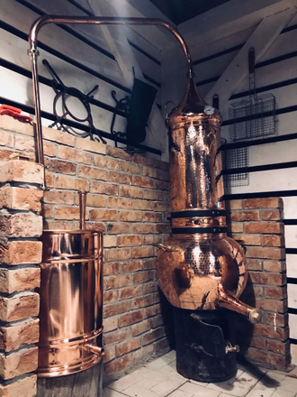 Медный аламбик 20л-40л с колонной и с отводом Португалия CopperCrafts арт.1033