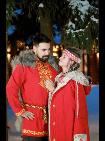 "Царская" славянская рубаха