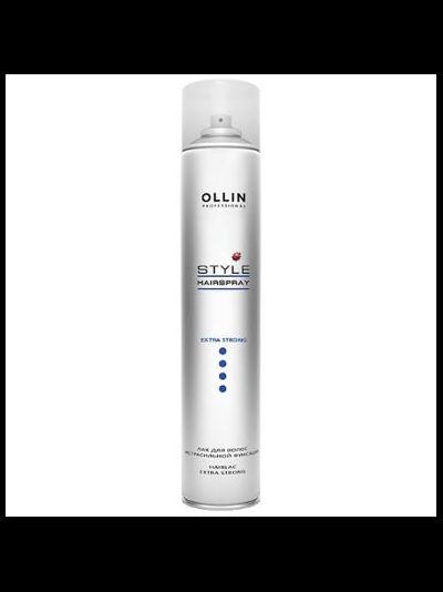 OLLIN STYLE Лак для волос экстрасильной фиксации, 450 мл