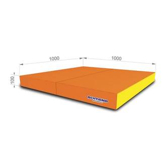 Мат 1х1х0.1 м  складной 2 раза Романа