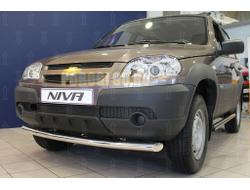 Защита радиатора Chevrolet Niva I рестайлинг (GLC/GLS) 2009- (3 части) black
