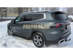 Пороги подножки "Classik Black" 1850 мм для Geely OKAVANGO I 2023-