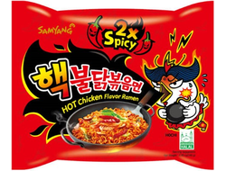 Лапша Samyang Hot Chicken Flavor Ramen Spicy со вкусом курицы с овощами 120 гр (40 шт)