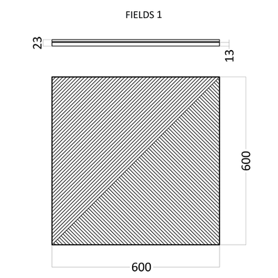 Гипсовая панель FIELDS 1 platinum артикул D-0008-1-pl