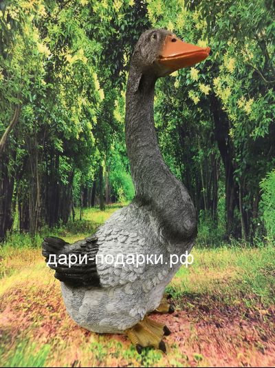 Гусь садовая фигура 50*30см   1,3кг   полистоун Россия 2838/012538*