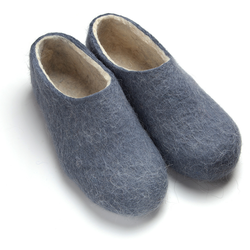 Купить тапочки из войлока серые